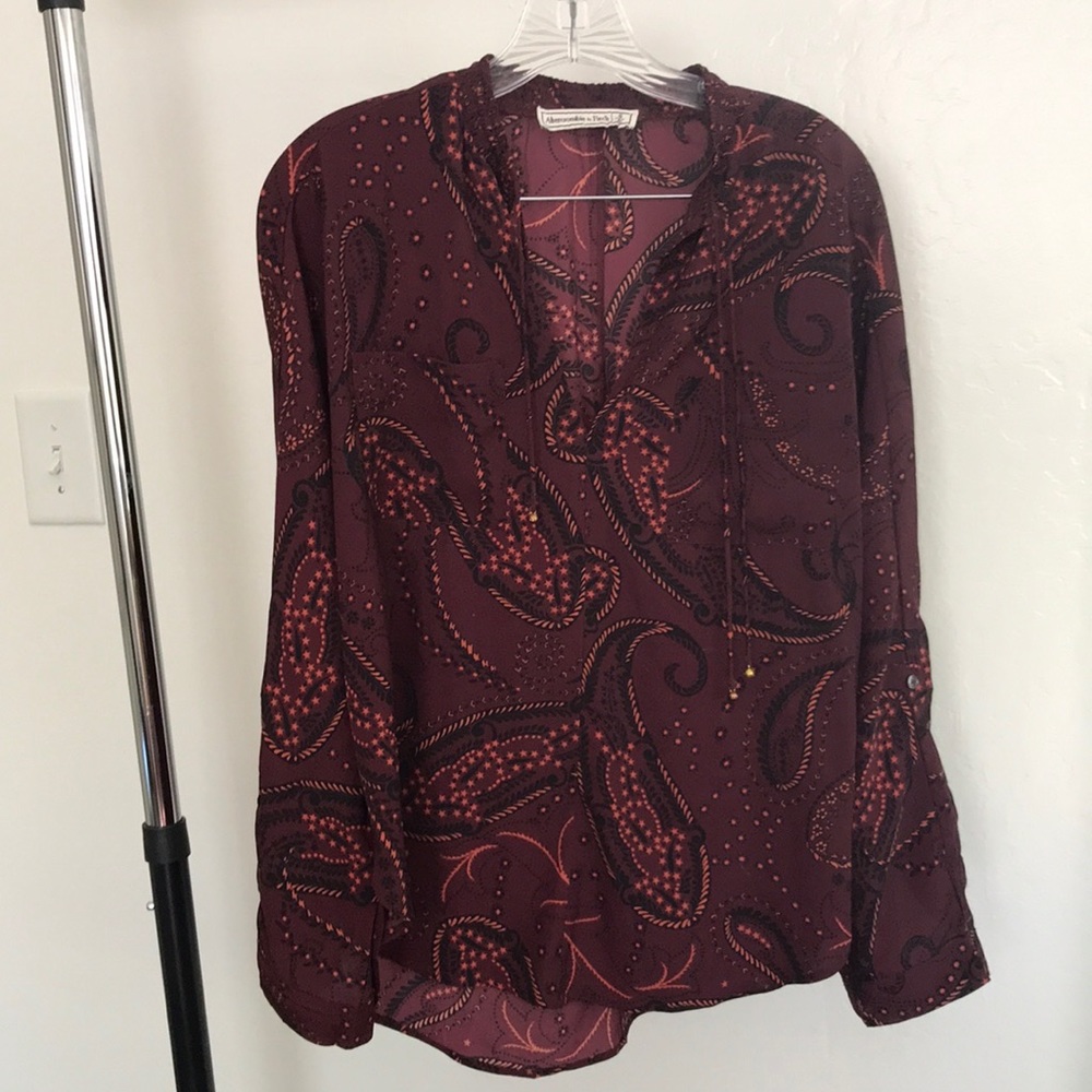 Abercrombie paisley tunic blouse